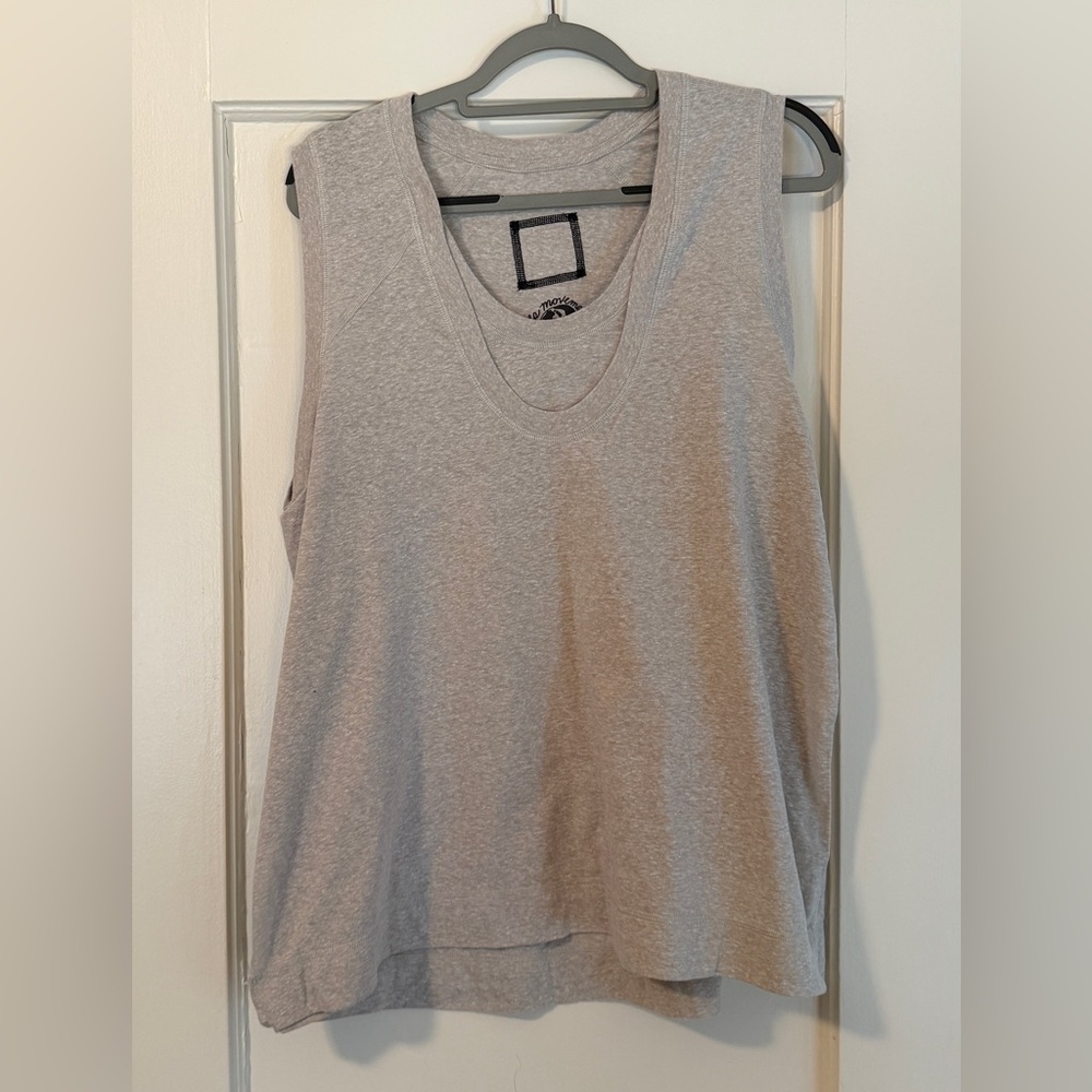 Free People Women’s Tank, FP Movement by Free People Light Gray / Beige Tank Top